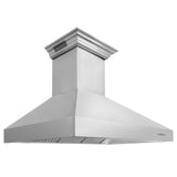 54" ZLINE CrownSound™Ducted Vent Professional Wall Mount Range Hood in Stainless Steel with Built-in Bluetooth Speakers (697CRN-BT-54)