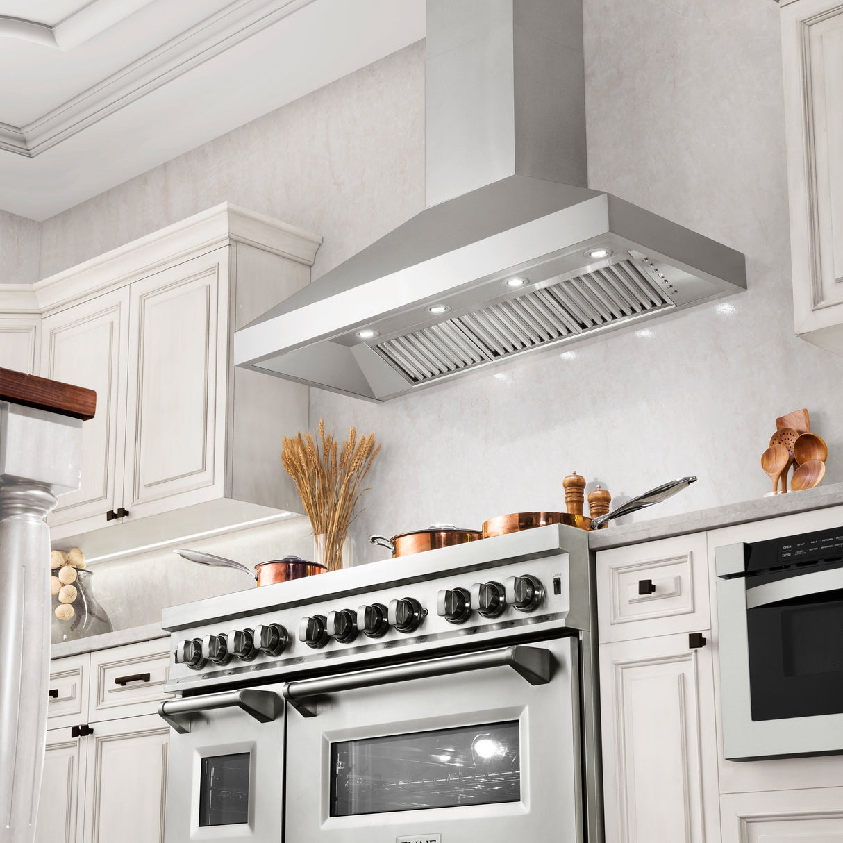 ZLINE 48" Professional Convertible Vent Wall Mount Range Hood in Stainless Steel (597-48)