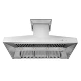 48" ZLINE CrownSound™Ducted Vent Wall Mount Range Hood in Stainless Steel with Built-in Bluetooth Speakers (667CRN-BT-48)