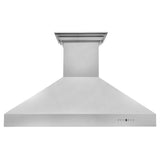48" ZLINE CrownSound™Ducted Vent Wall Mount Range Hood in Stainless Steel with Built-in Bluetooth Speakers (667CRN-BT-48)