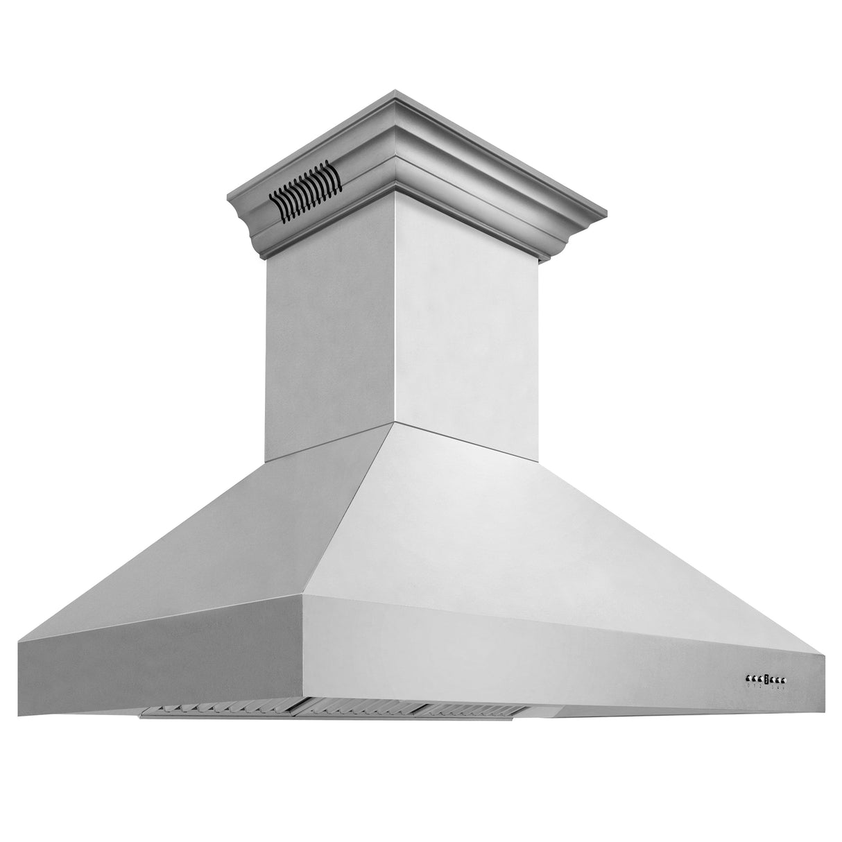 48" ZLINE CrownSound™Ducted Vent Wall Mount Range Hood in Stainless Steel with Built-in Bluetooth Speakers (667CRN-BT-48)