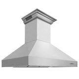 48" ZLINE CrownSound™Ducted Vent Wall Mount Range Hood in Stainless Steel with Built-in Bluetooth Speakers (667CRN-BT-48)