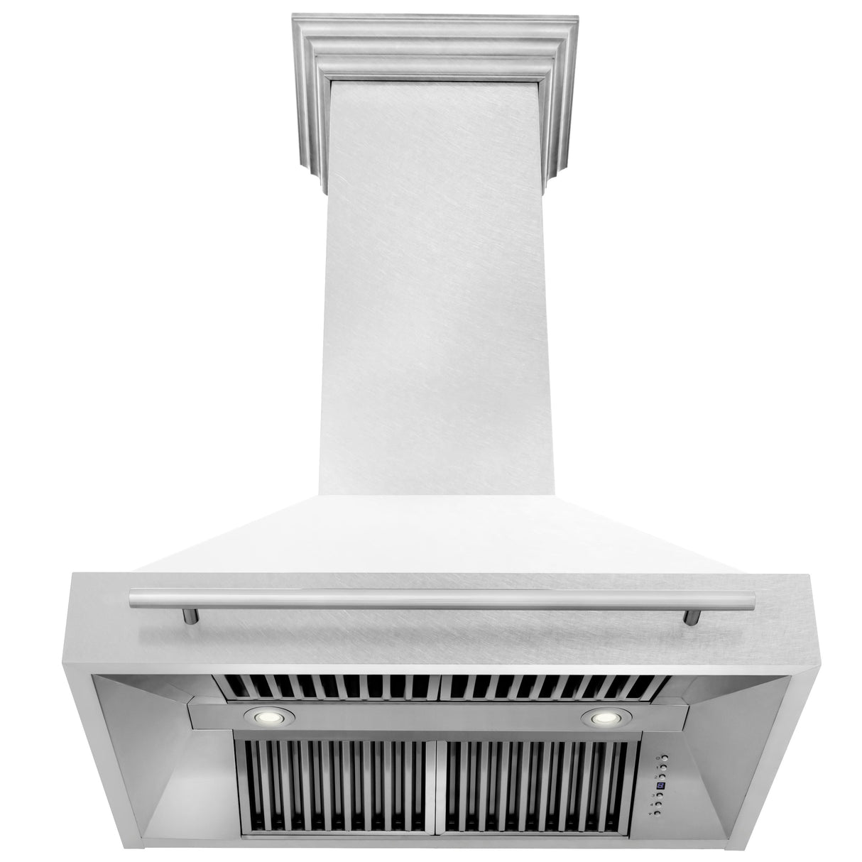 ZLINE 36" Fingerprint Resistant Stainless Steel Range Hood with White Matte Shell (8654SNX-WM36)