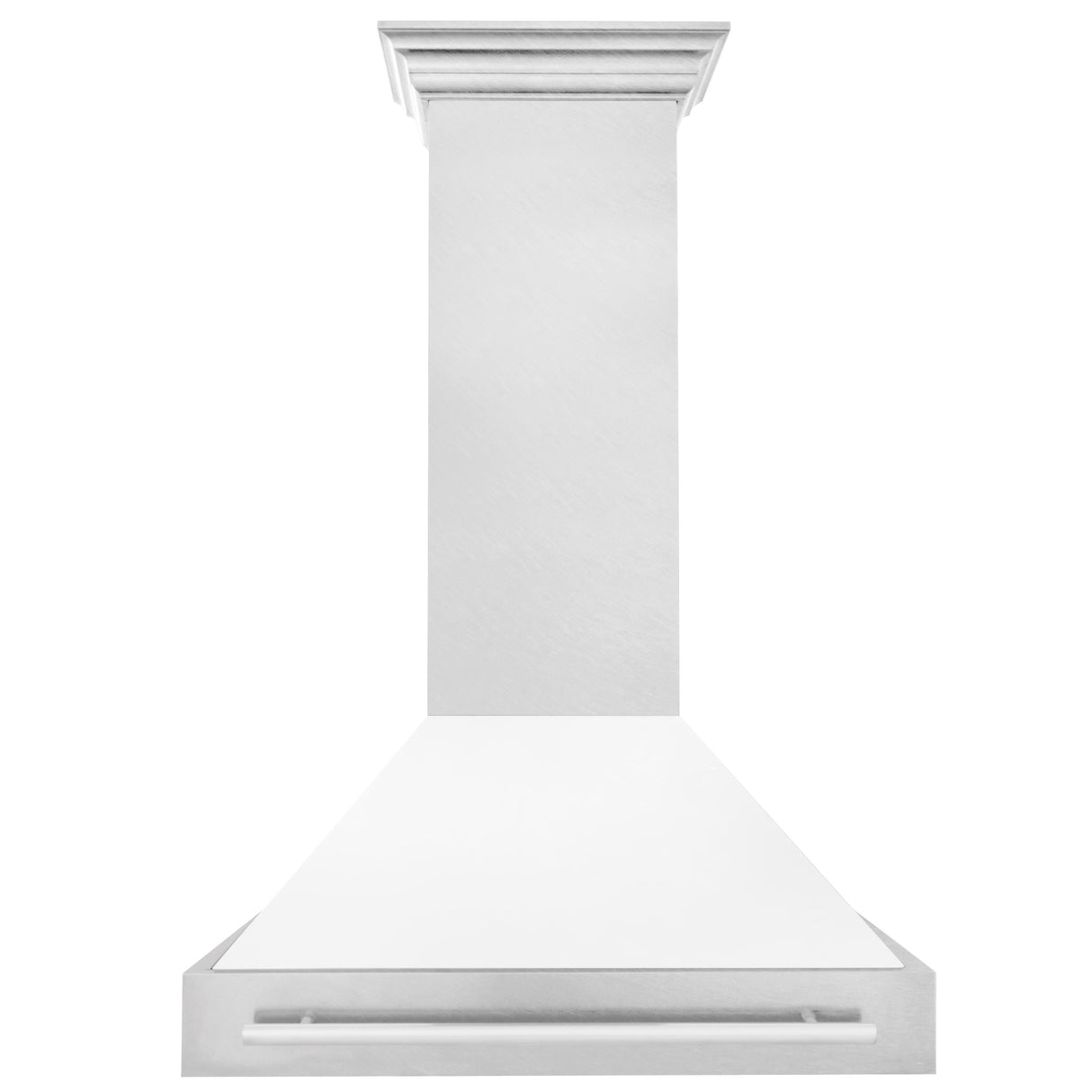 ZLINE 36" Fingerprint Resistant Stainless Steel Range Hood with White Matte Shell (8654SNX-WM36)