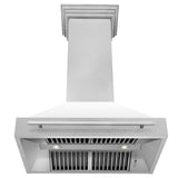 ZLINE 36" Fingerprint Resistant Stainless Steel Range Hood with White Matte Shell (8654SNX-WM36)