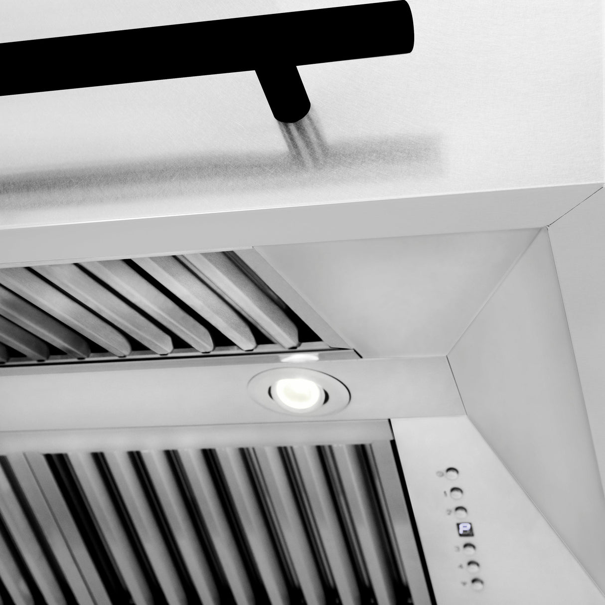 ZLINE Autograph Edition 36" Fingerprint Resistant Stainless Steel Range Hood with Matte Black Handle (8654SNZ-36-MB)