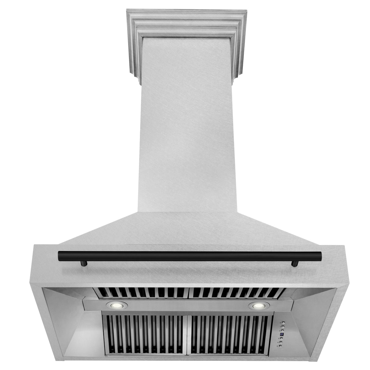 ZLINE Autograph Edition 36" Fingerprint Resistant Stainless Steel Range Hood with Matte Black Handle (8654SNZ-36-MB)