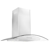 ZLINE 36” Alpine Series Convertible Wall Mount Range Hood in Stainless Steel with Remote Control, LED lighting, and Dishwasher-Safe Baffle Filters (ALP70WL-36)
