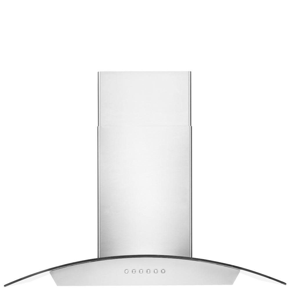 ZLINE 30” Alpine Series Convertible Wall Mount Range Hood in Stainless Steel with Remote Control, LED lighting, and Dishwasher-Safe Baffle Filters (ALP70WL-30)