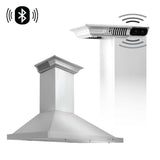 30" ZLINE CrownSound™Ducted Vent Wall Mount Range Hood in Stainless Steel with Built-in Bluetooth Speakers (KBCRN-BT-30)