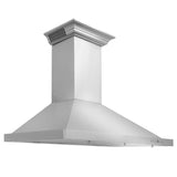 36" ZLINE CrownSound™Ducted Vent Wall Mount Range Hood in Stainless Steel with Built-in Bluetooth Speakers (KBCRN-BT-36)