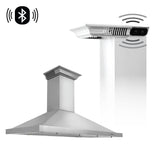 42" ZLINE CrownSound™Ducted Vent Wall Mount Range Hood in Stainless Steel with Built-in Bluetooth Speakers (KBCRN-BT-42)