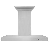 36" ZLINE CrownSound™Ducted Vent Wall Mount Range Hood in Stainless Steel with Built-in Bluetooth Speakers (KECRN-BT-36)