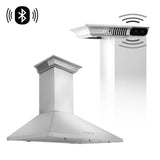 36" ZLINE CrownSound™Ducted Vent Wall Mount Range Hood in Stainless Steel with Built-in Bluetooth Speakers (KL2CRN-BT-36)