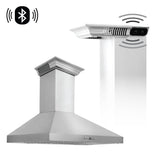 36" ZLINE CrownSound™Ducted Vent Wall Mount Range Hood in Stainless Steel with Built-in Bluetooth Speakers (KL3CRN-BT-36)