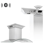 36" ZLINE CrownSound™Ducted Vent Wall Mount Range Hood in Stainless Steel with Built-in Bluetooth Speakers (KN4CRN-BT-36)