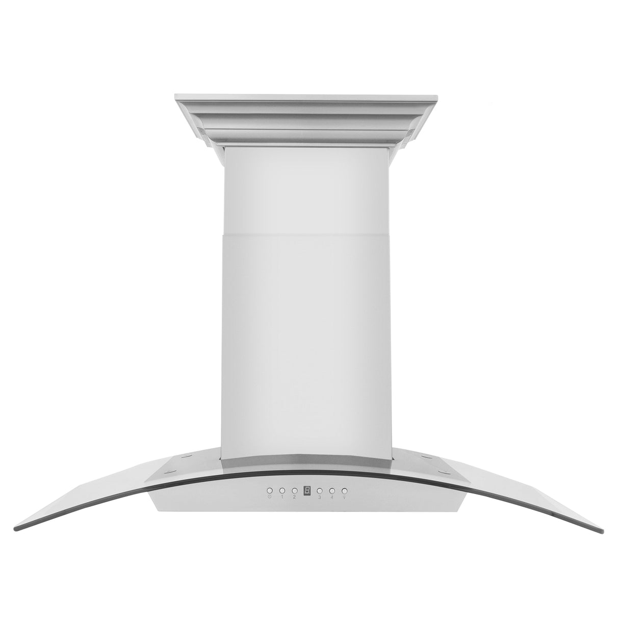 36" ZLINE CrownSound™Ducted Vent Wall Mount Range Hood in Stainless Steel with Built-in Bluetooth Speakers (KZCRN-BT-36)