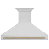 ZLINE Autograph Edition 48" Stainless Steel Range Hood with Stainless Steel Shell and Champagne Bronze Handle (8654STZ-48-CB)