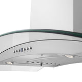 48" ZLINE CrownSound™Ducted Vent Wall Mount Range Hood in Stainless Steel with Built-in Bluetooth Speakers (KN4CRN-BT-48)