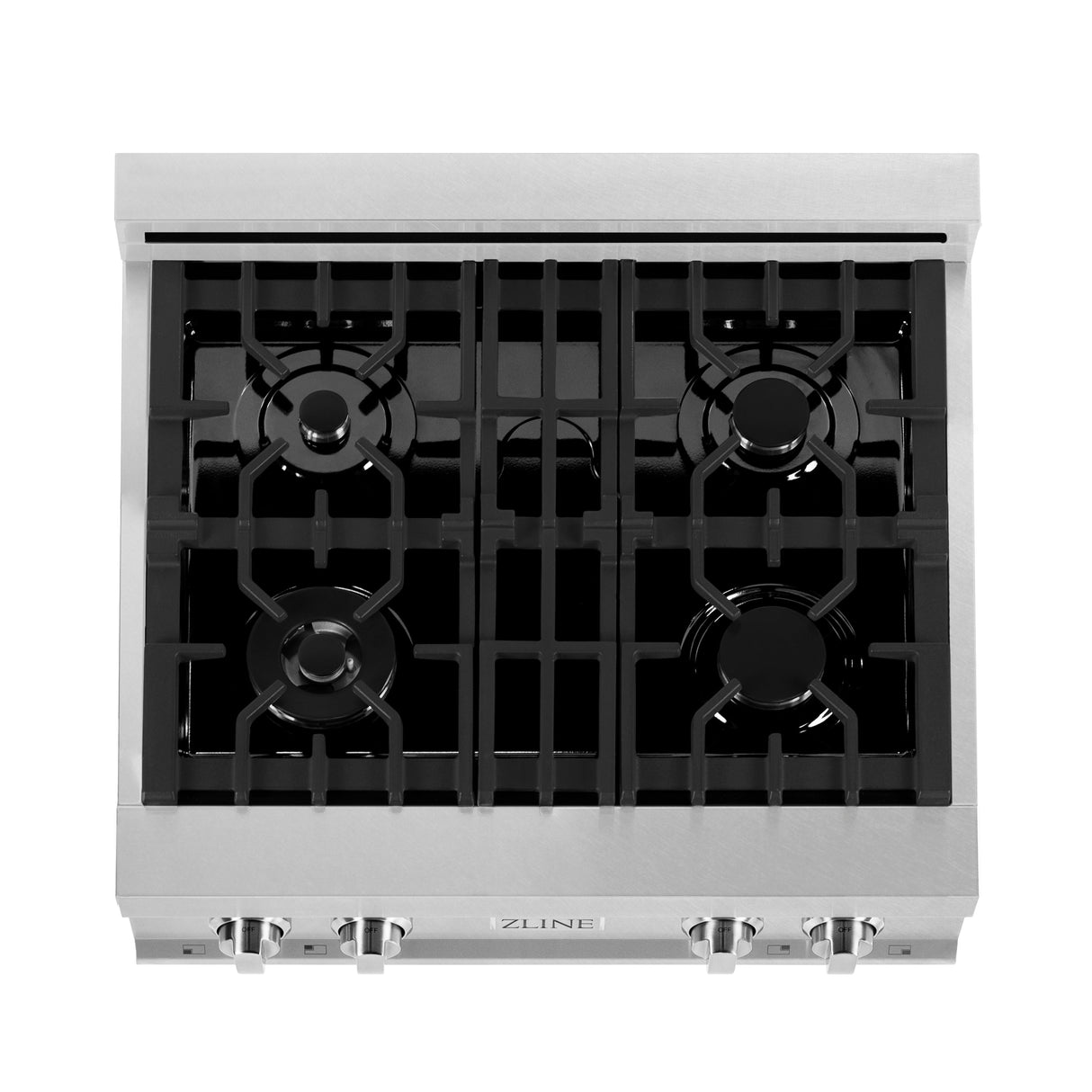ZLINE 30 in. Legacy Gas Rangetop with 4 Burners and Porcelain Cooktop in Satin Stainless Steel with Griddle (RTS-GR-30)
