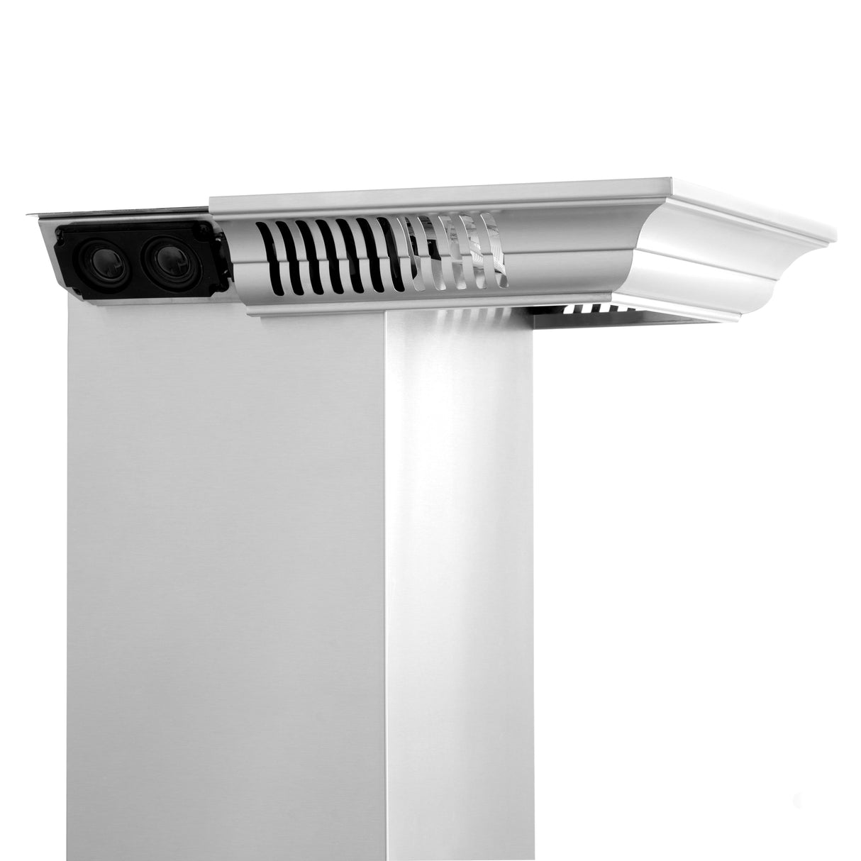 36" ZLINE CrownSound™Ducted Vent Wall Mount Range Hood in Stainless Steel with Built-in Bluetooth Speakers (KF2CRN-BT-36)