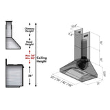 ZLINE 30 in. Designer Series Wall Mount Range Hood (8597B-30)