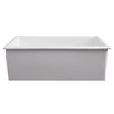 ZLINE 30" Rome Dual Mount Single Bowl Fireclay Kitchen Sink with Bottom Grid (FRC5124)