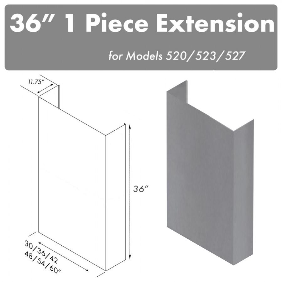 ZLINE 36 in.  Chimney for 54 in. Under Cabinet Hoods (520/523/527-54-3FTEXT)