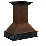 ZLINE 36 in. Ducted Wooden Isalnd Mount Range Hood in Antigua and Walnut (9373AR-36)