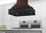 ZLINE 36 in. Ducted Wooden Isalnd Mount Range Hood in Antigua and Walnut (9373AR-36)