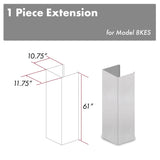ZLINE 61 in. Satin Stainless Steel Chimney Extension for Ceilings up to 12.5 ft. (8KES-E)