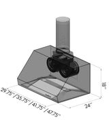 ZLINE 48 in. Designer Series Convertible Vent Under Cabinet Range Hood (8685B-48)