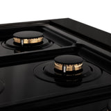 ZLINE 36 in. Legacy Gas Rangetop with 6 Brass Burners and Porcelain Cooktop in Black Stainless Steel (RTB-BR-36)