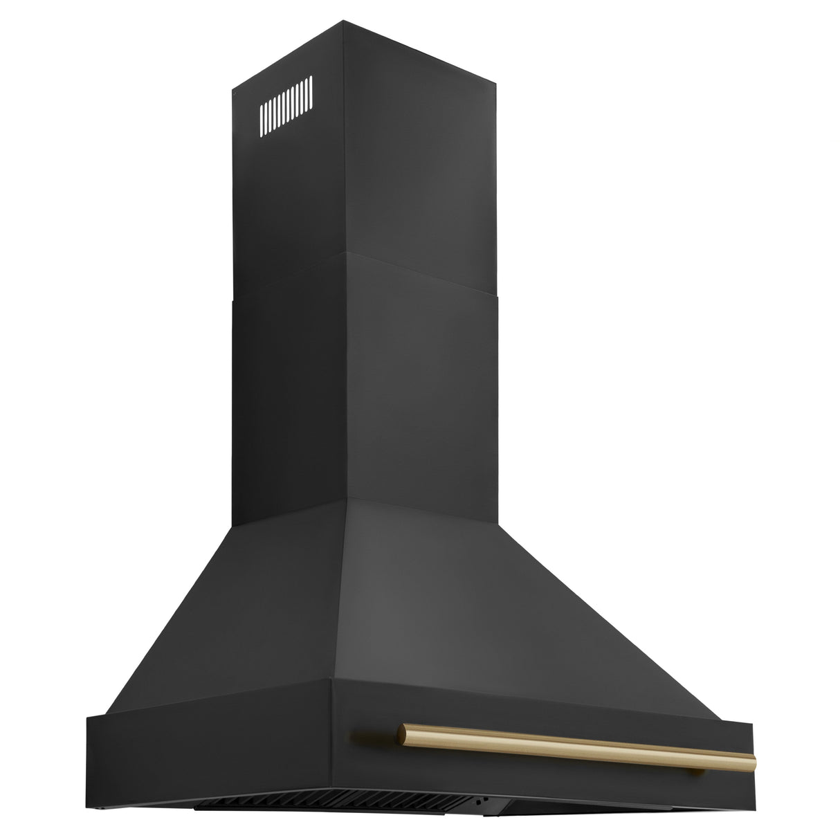 ZLINE 30" Black Stainless Steel Range Hood with Champagne Bronze Handle (BS655Z-30-CB)
