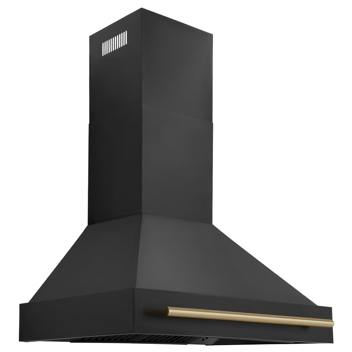 ZLINE 36" Black Stainless Steel Range Hood with Champagne Bronze Handle (BS655Z-36-CB)