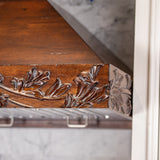 ZLINE 36 in. Convertible Vent Carved Wooden Wall Mount Range Hood in Walnut