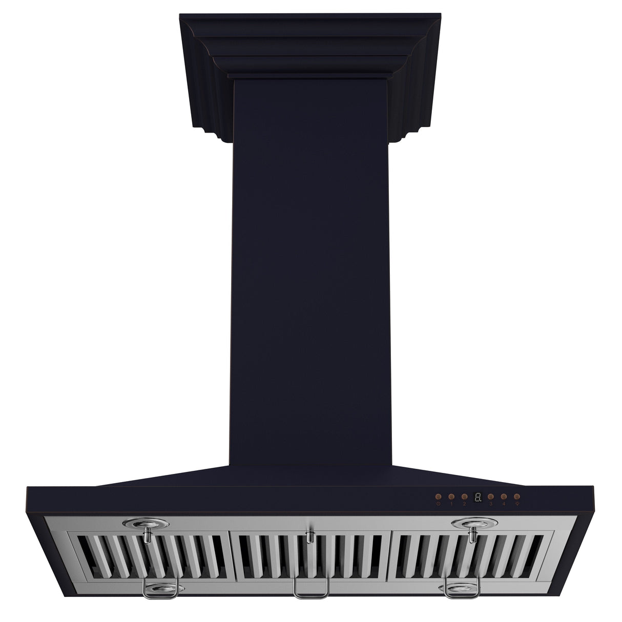 ZLINE 30 in. Designer Series Oil-Rubbed Bronze Convertible Vent Island Mount Range Hood (8GL2Bi-30)