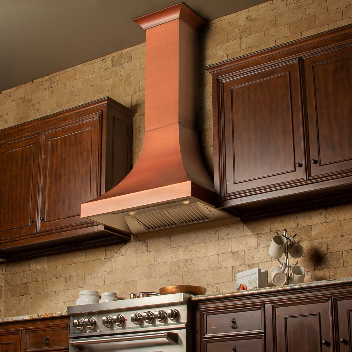 ZLINE 36 Inch Designer Series Copper Finish Wall Range Hood (8632C)