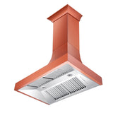 ZLINE 36 Inch Designer Series Copper Finish Wall Range Hood (8632C)