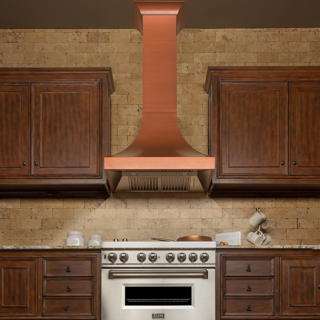 ZLINE 36 Inch Designer Series Copper Finish Wall Range Hood (8632C)