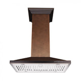 ZLINE 30 in. Designer Series Hand Hammered Copper Convertible Vent Island Mount Range Hood (8GL2Hi-30)