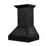 ZLINE 36 in. Shiplap Wooden Wall Mount Range Hood in Rustic Dark Finish - Includes Motor (349DD-36)