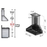 ZLINE 30 in. Convertible Vent Wooden Wall Mount Range Hood in Normandy - Includes Motor (373NN-30)