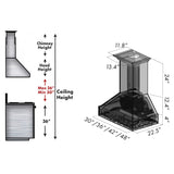 ZLINE 36" Ducted Wooden Wall Mount Range Hood in Walnut (373RR-36)
