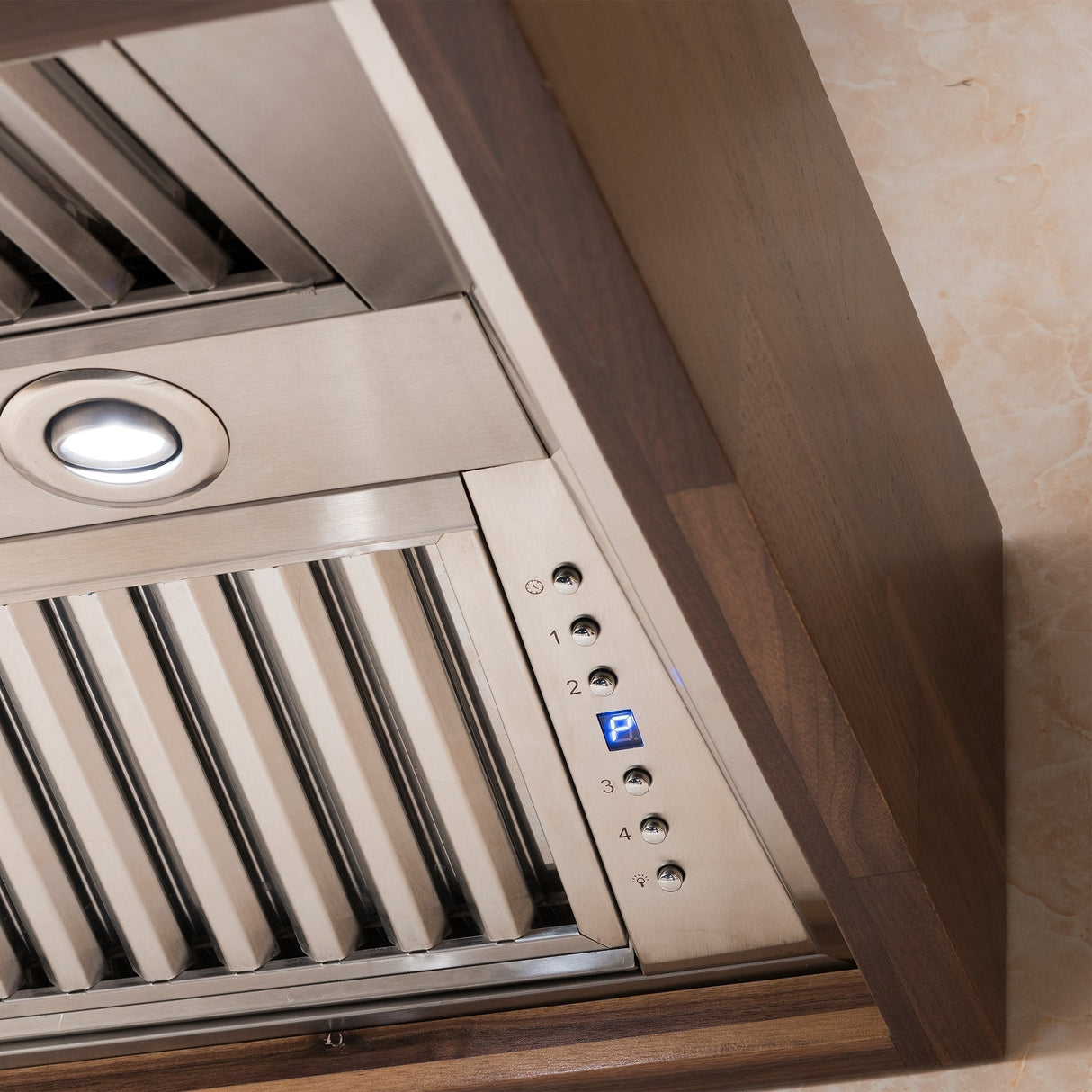 ZLINE 30 in. Convertible Designer Series Wooden Wall Mount Range Hood in Butcher Block (681W-30)