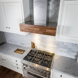 ZLINE 36 in. Remote Blower Ducted Designer Series Wooden Wall Mount Range Hood in Butcher Block (681W-RS-36-400)