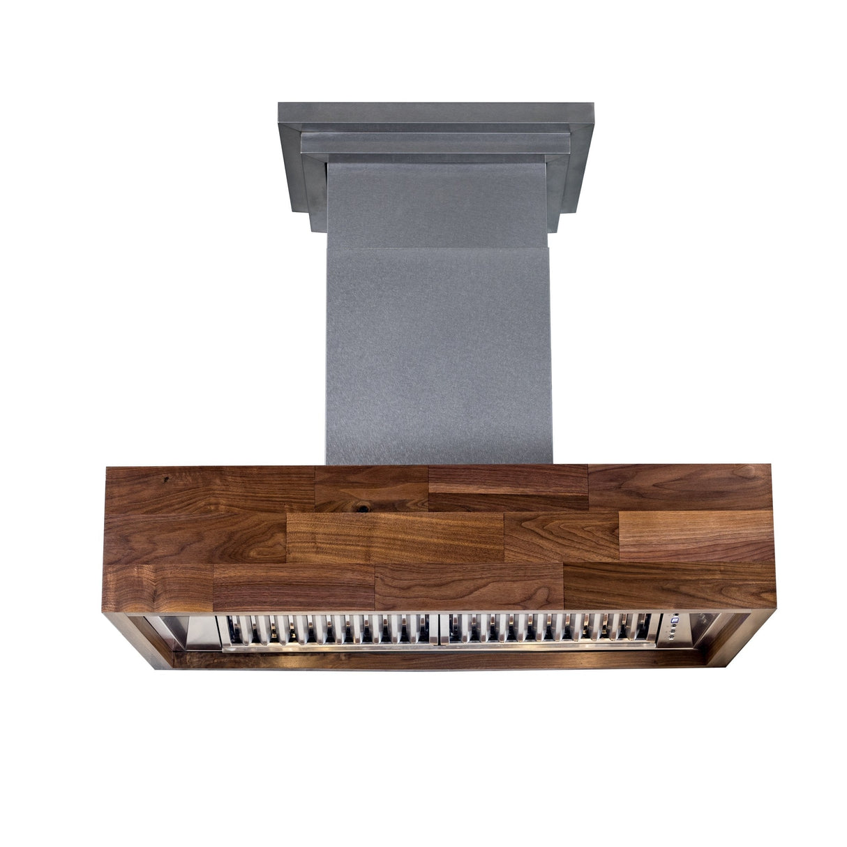 ZLINE 30 in. Convertible Designer Series Wooden Island Mount Range Hood in Butcher Block (681iW-30)