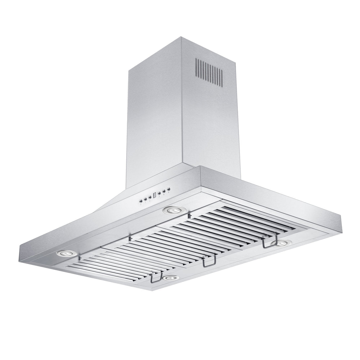 48 in. Ducted Island Mount Range Hood with Dual Remote Blower in Stainless Steel (GL2i-RD-48)