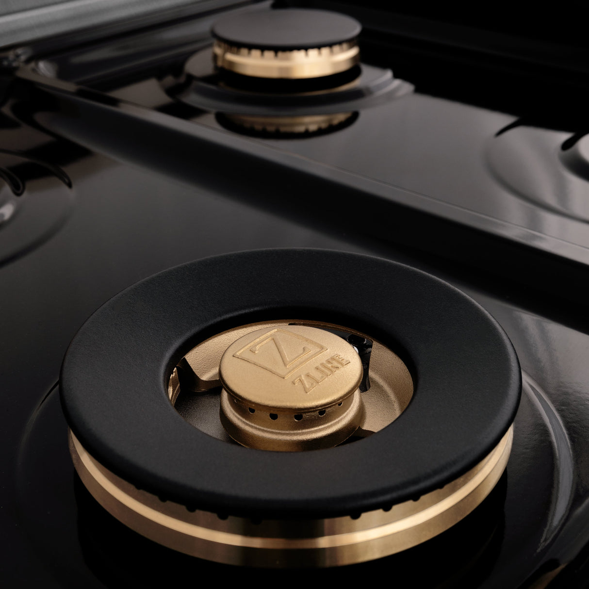 ZLINE 48 in. 6.0 cu. ft. Legacy Dual Fuel Range with Gas Cooktop and 2 Electric Ovens in Satin Stainless Steel with 6 Brass Burners and Griddle (RAS-SN-BR-GR-48)
