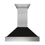 36" Ducted Fingerprint Resistant Stainless Steel Range Hood with Black Matte Shell (8654BLM-36)